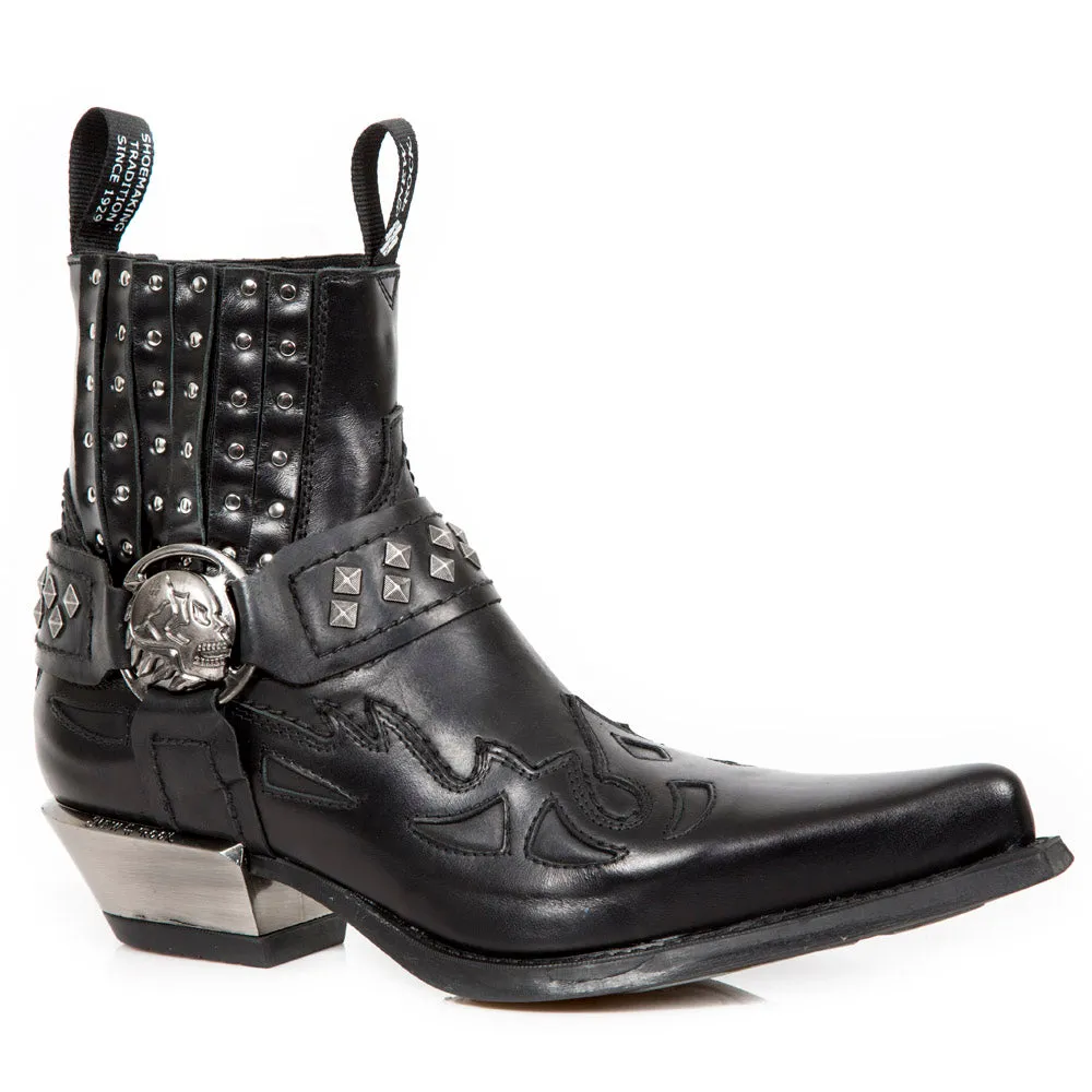M.7950-S1 Ankle Boots Western Goth Skull Stud