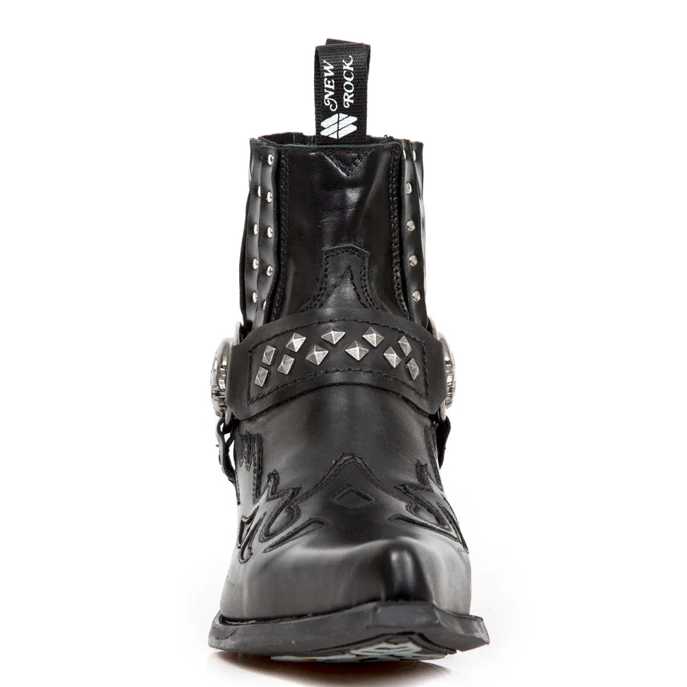 M.7950-S1 Ankle Boots Western Goth Skull Stud