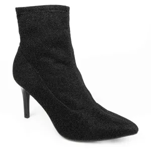 Macee Womens Shimmer Pointed Toe Ankle Boots