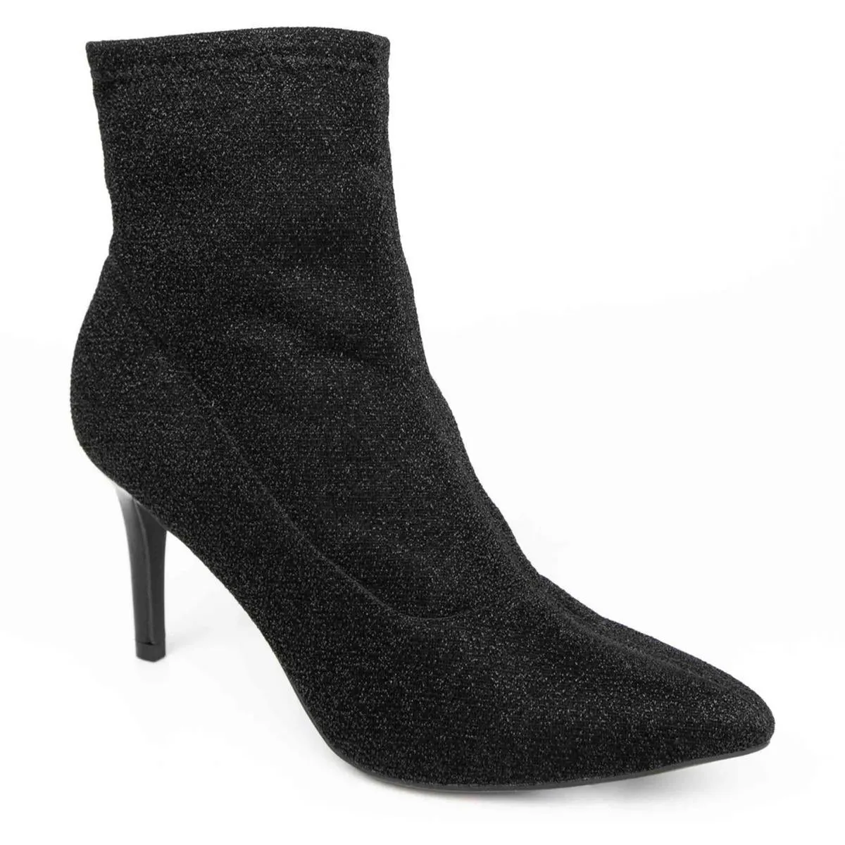 Macee Womens Shimmer Pointed Toe Ankle Boots