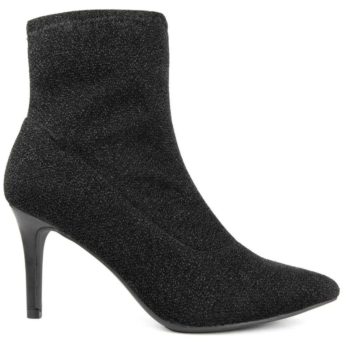 Macee Womens Shimmer Pointed Toe Ankle Boots