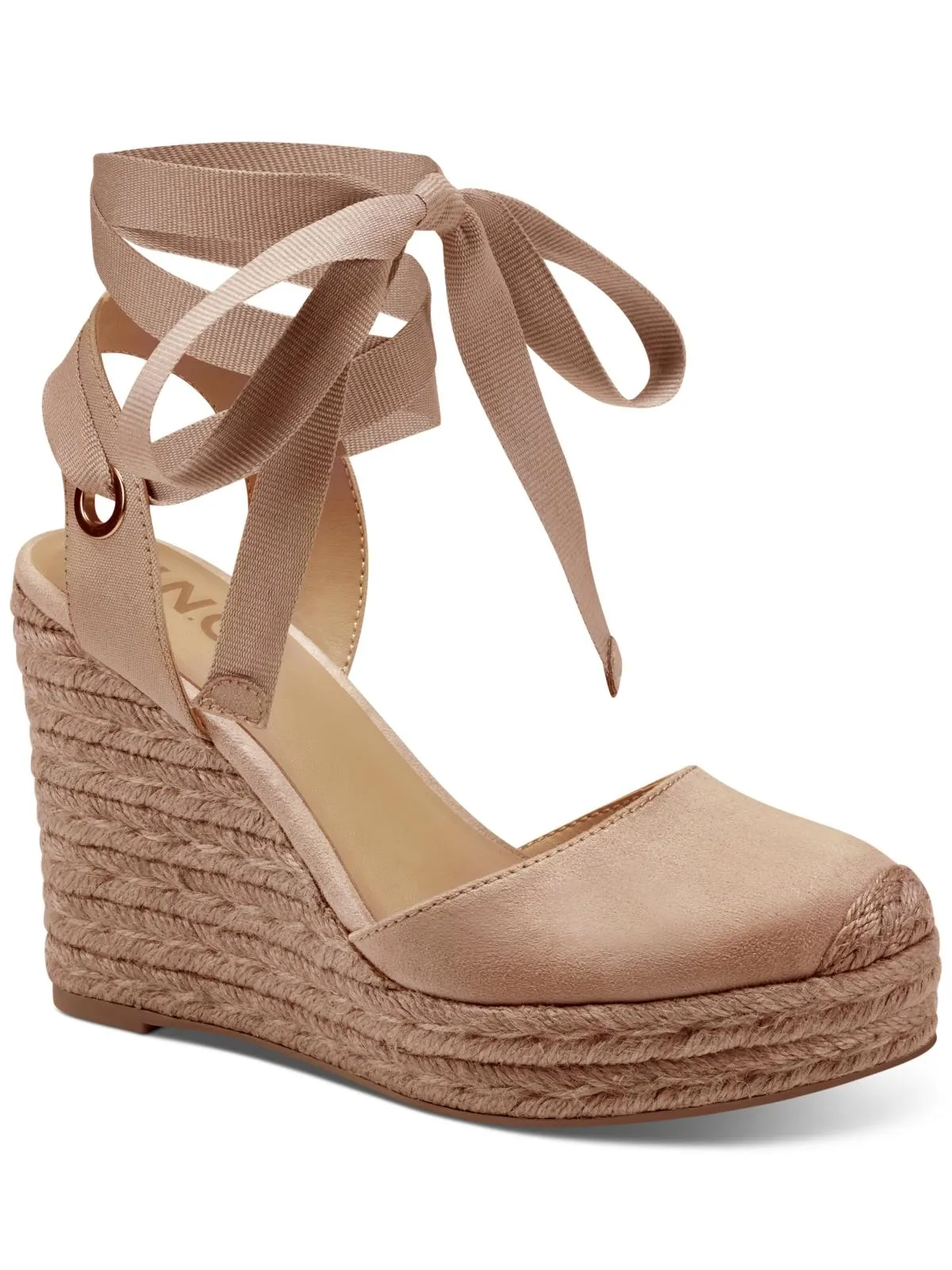 Maisie Womens Faux Suede Closed Toe Wedge Sandals