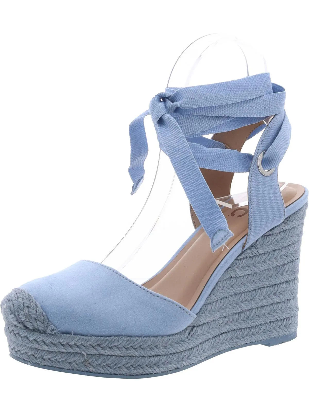 Maisie Womens Faux Suede Closed Toe Wedge Sandals