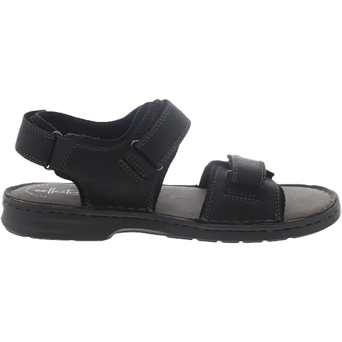 Malone Shore Mens Leather Ankle Strap Sport Sandals