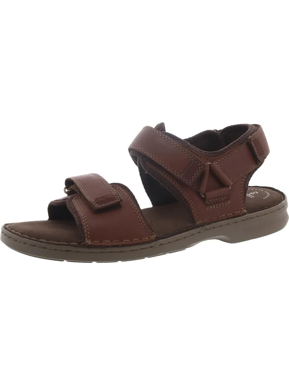 Malone Shore Mens Leather Ankle Strap Sport Sandals