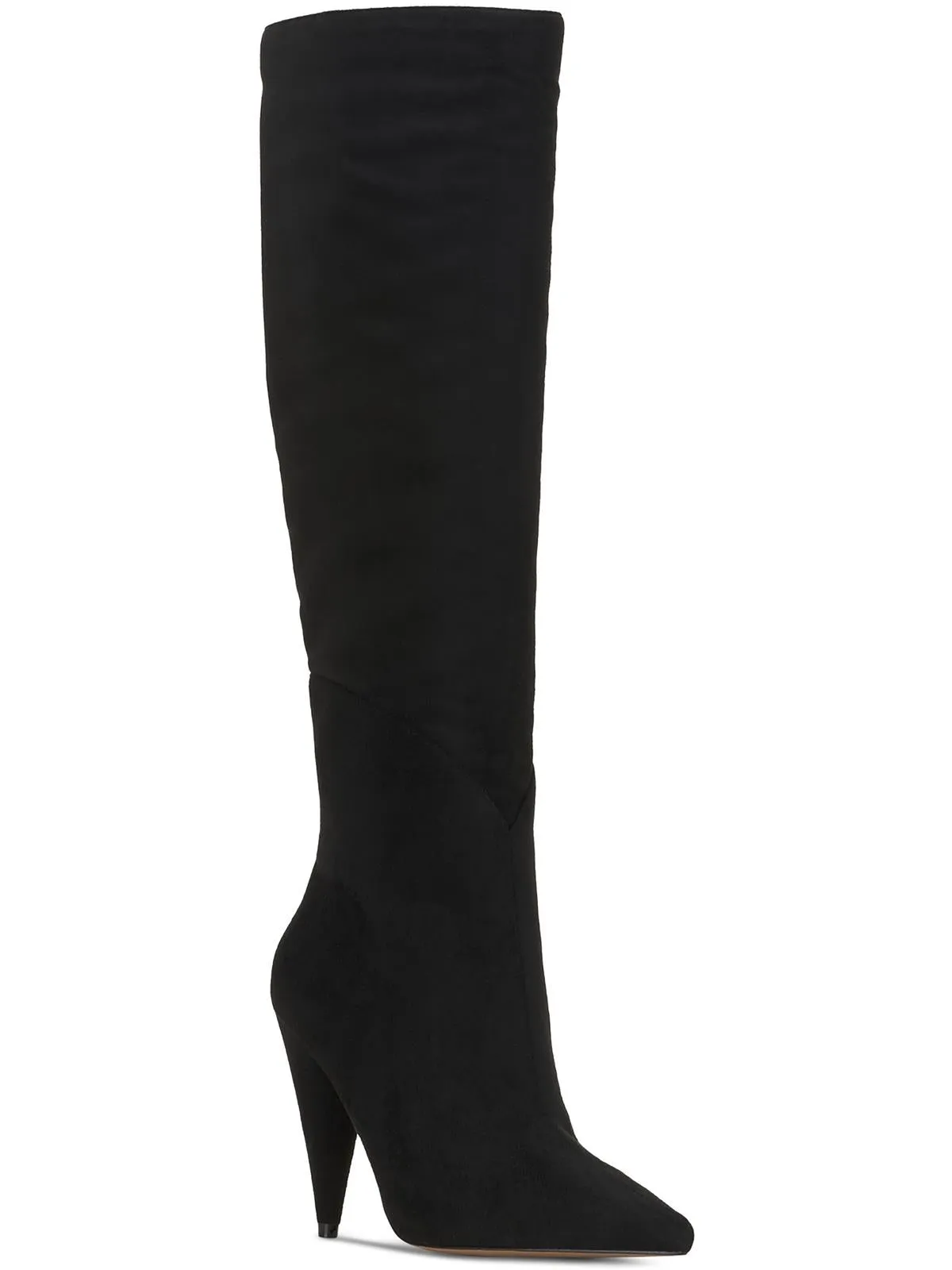 Maynard Womens Faux Suede Pointed Toe Thigh-High Boots