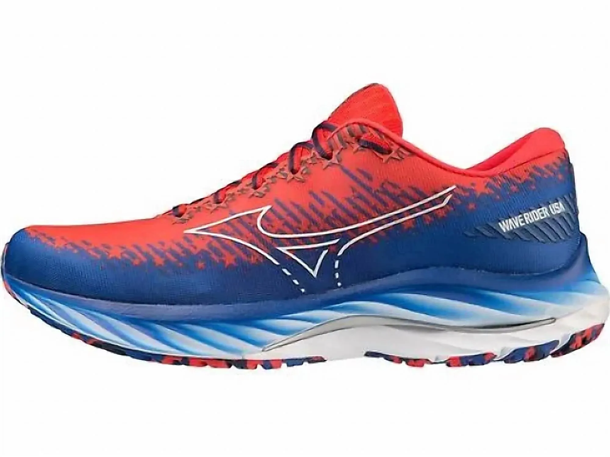 Men Wave Rider 27 Running Shoes In Bittersweet/white
