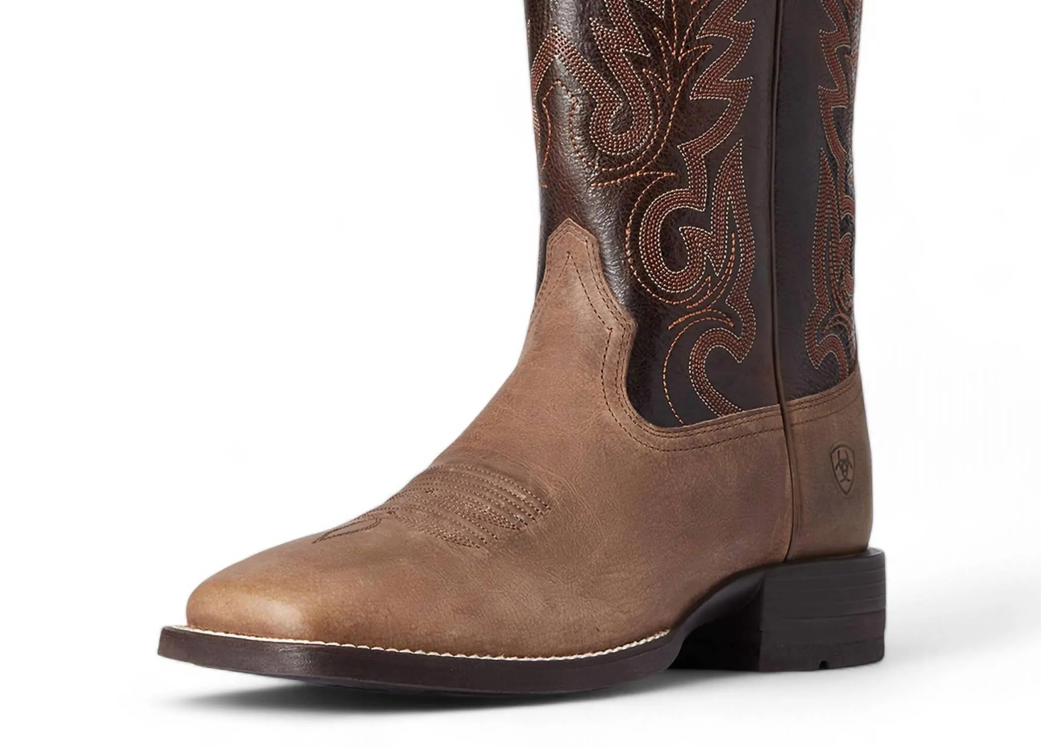 Men's Authentic Layton Western Boot - Broad Square Toe In Brown