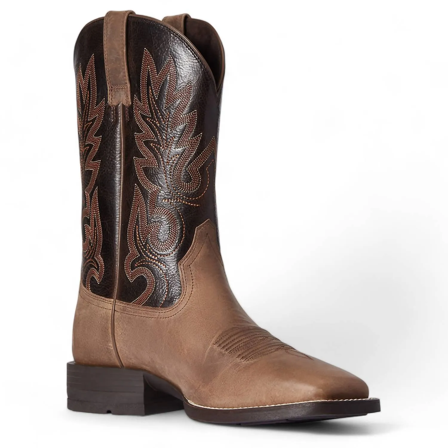 Men's Authentic Layton Western Boot - Broad Square Toe In Brown