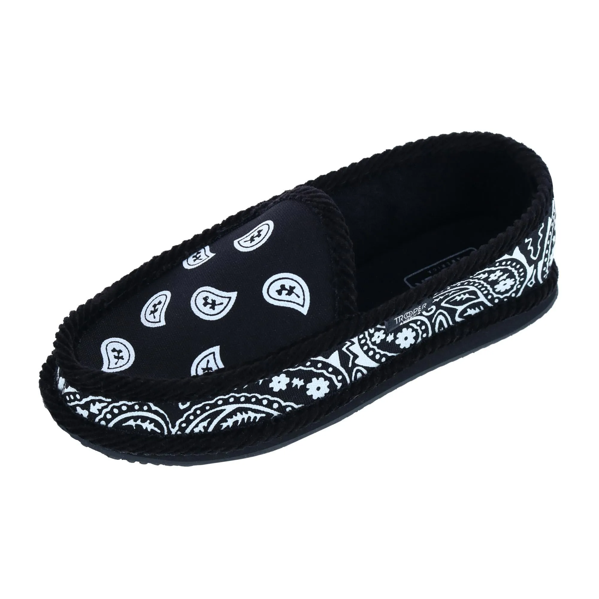 Men's Bandana Print Slip On House Shoe Slipper