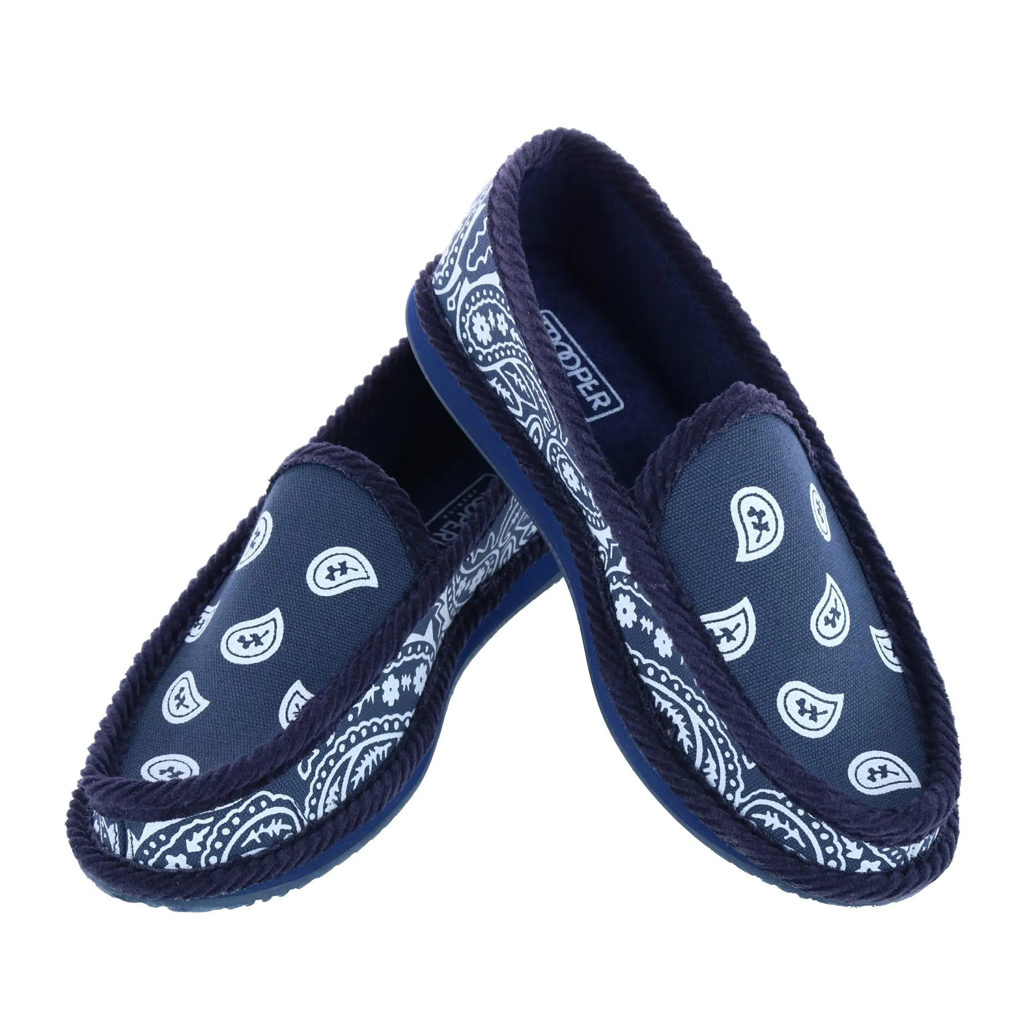 Men's Bandana Print Slip On House Shoe Slipper
