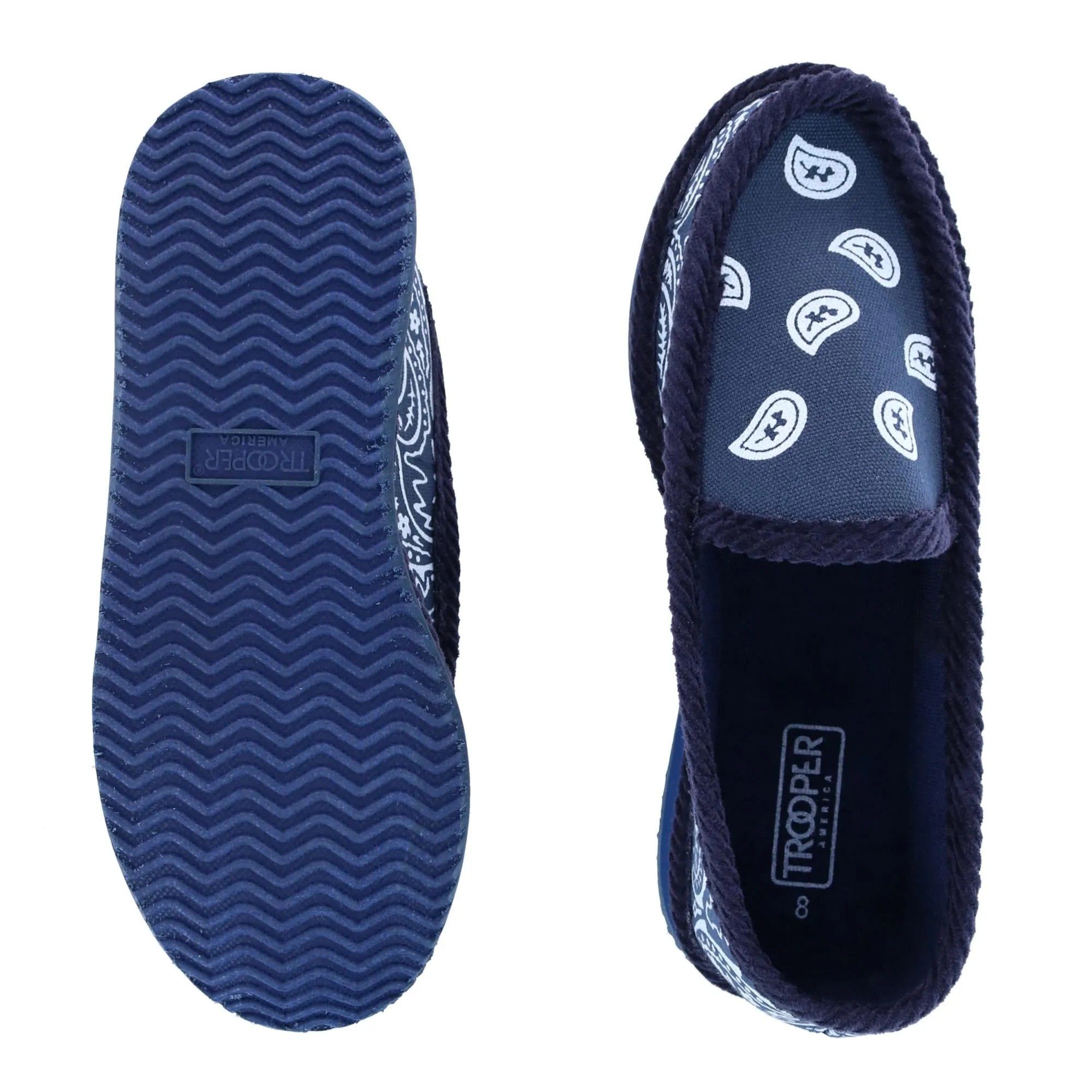 Men's Bandana Print Slip On House Shoe Slipper
