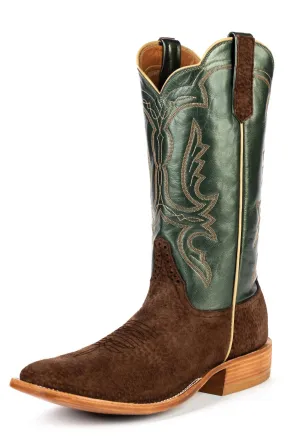 Men's Carpincho Boot In Green Velvet Luster Kidskin