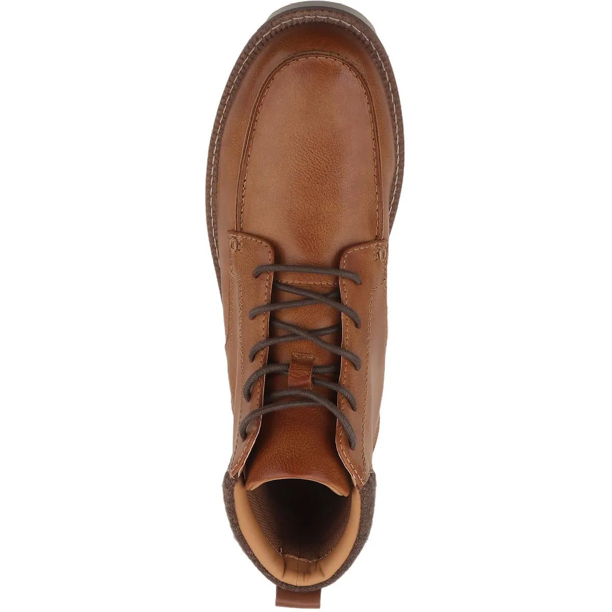 Mens Comfort Insole Faux Leather Combat & Lace-Up Boots