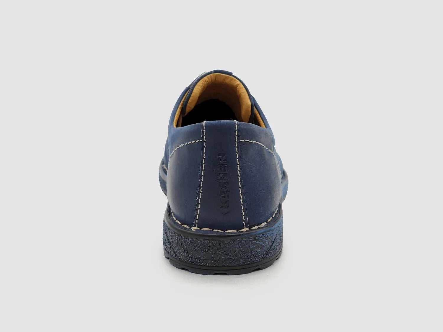 Men's Derby Toe-Cap Leather Dress Shoes In Navy