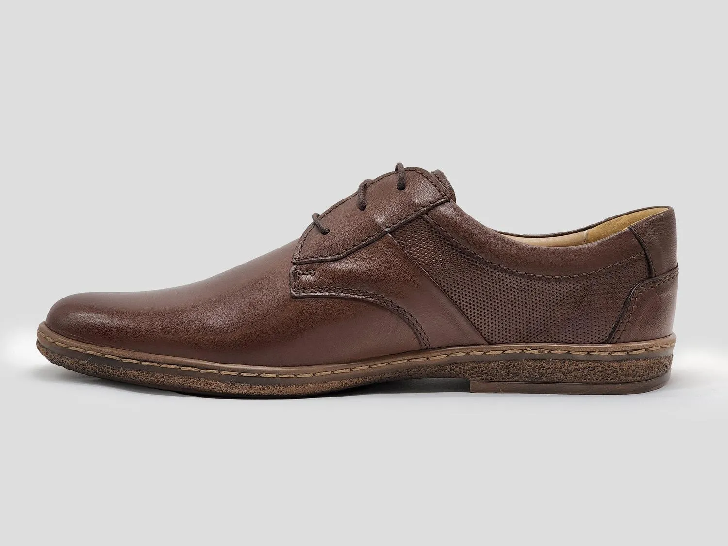 Men's Essential Leather Dress Shoes In Dark Brown