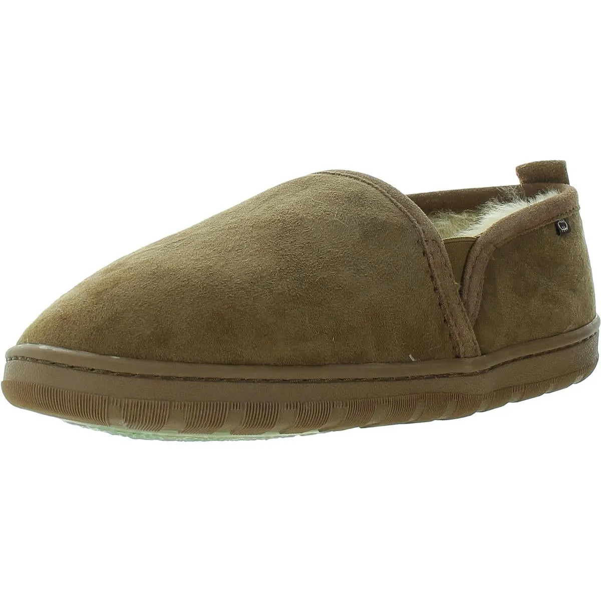 Mens Faux Fur Lined Sheepskin Loafer Slippers