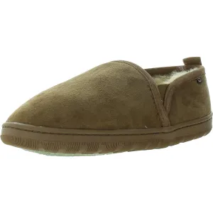 Mens Faux Fur Lined Sheepskin Loafer Slippers