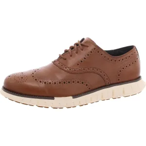 Mens Faux Leather Lace Up Oxfords