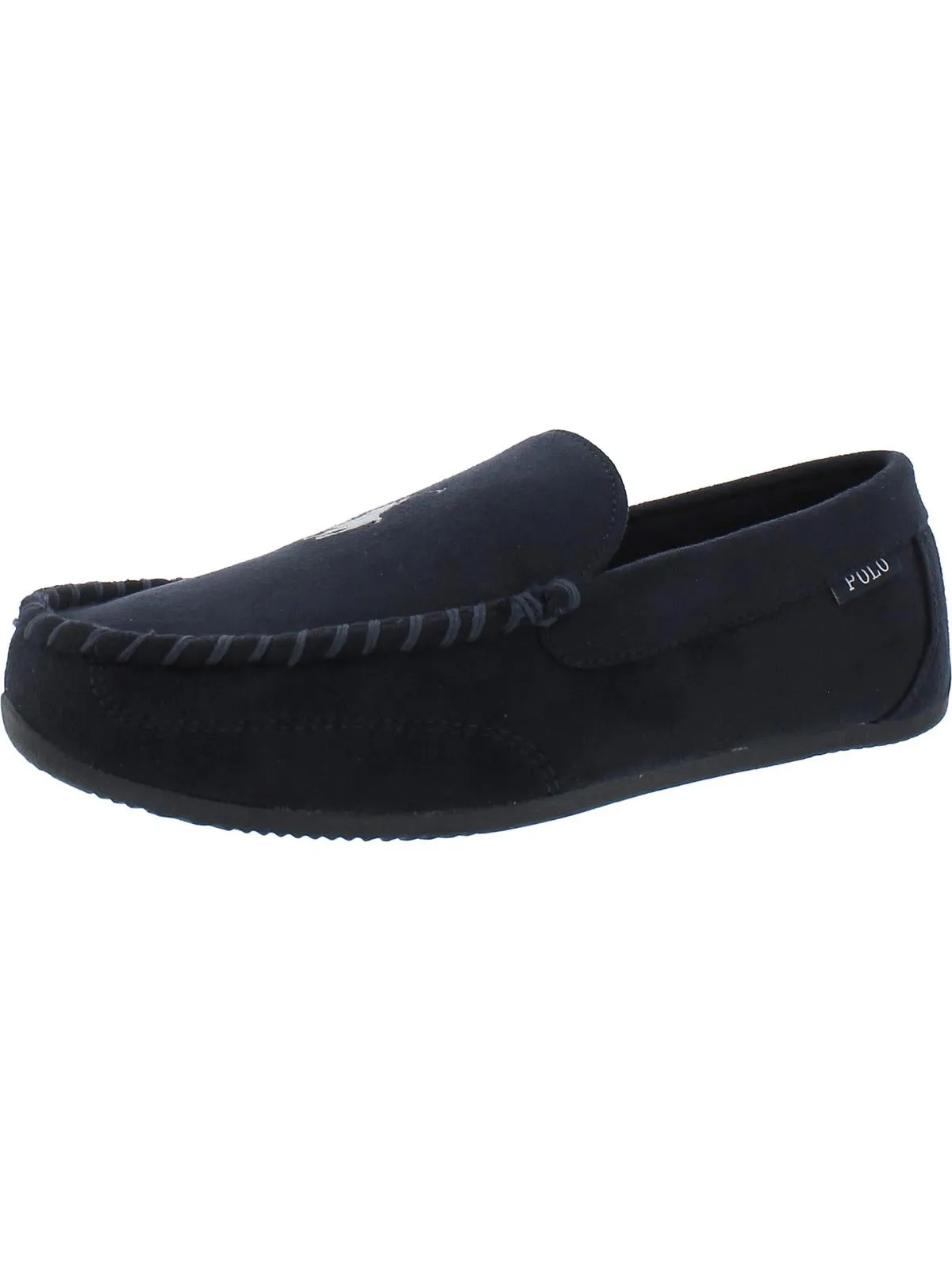 Mens Faux Suede Slip On Loafer Slippers