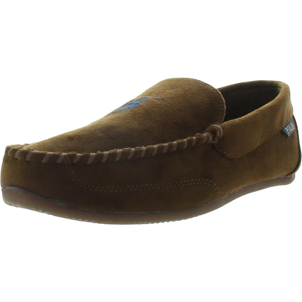 Mens Faux Suede Slip On Loafer Slippers