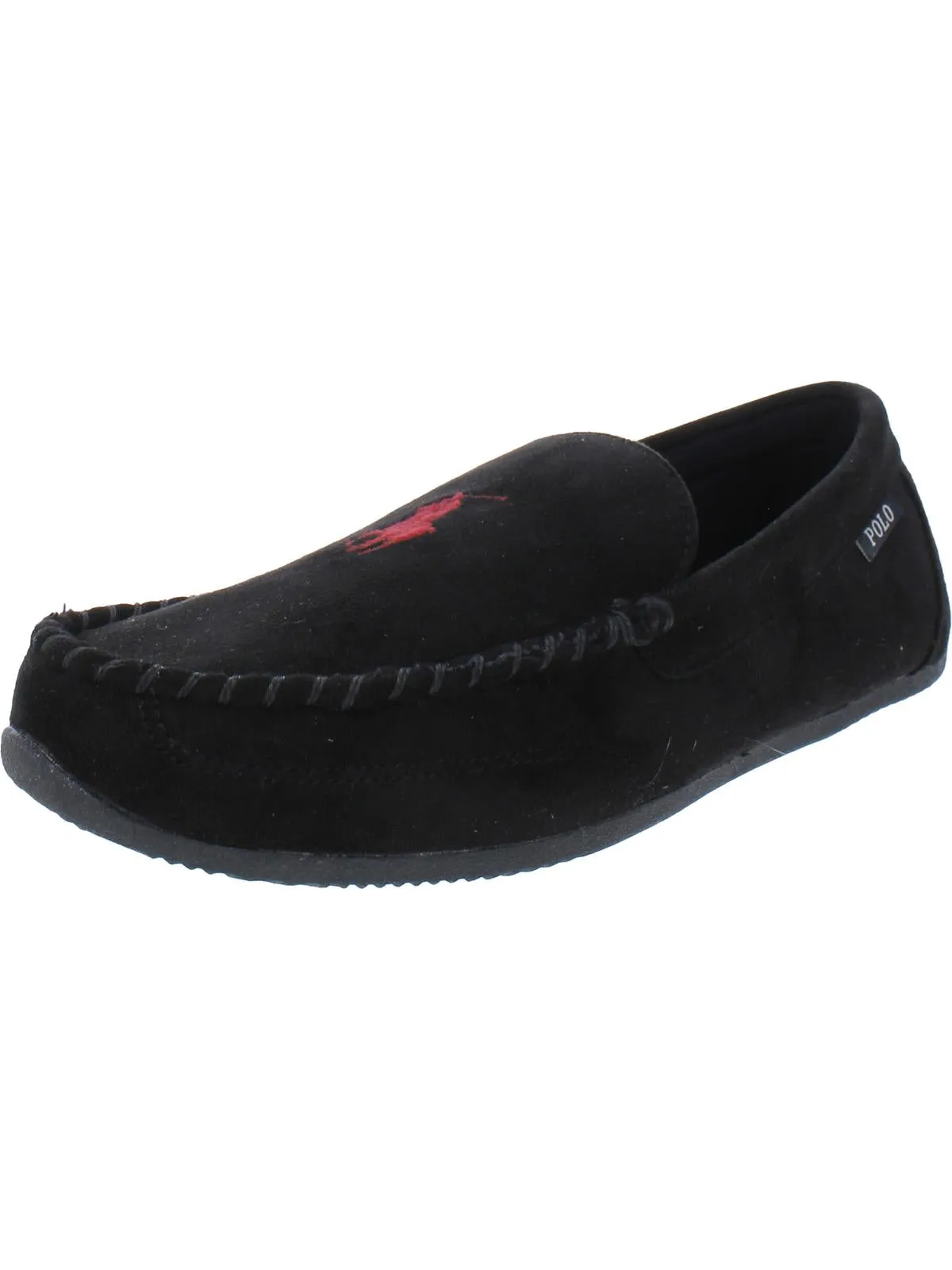 Mens Faux Suede Slip On Loafer Slippers