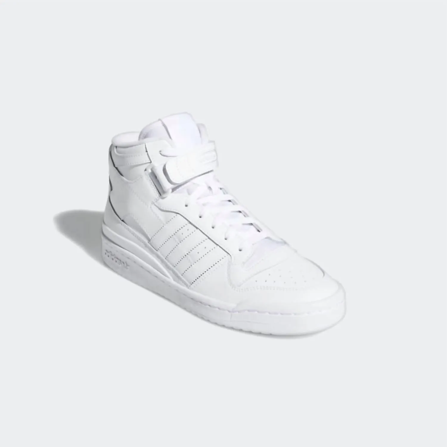 Men's Forum Mid Shoes In Footwear White / Footwear White / Footwear White