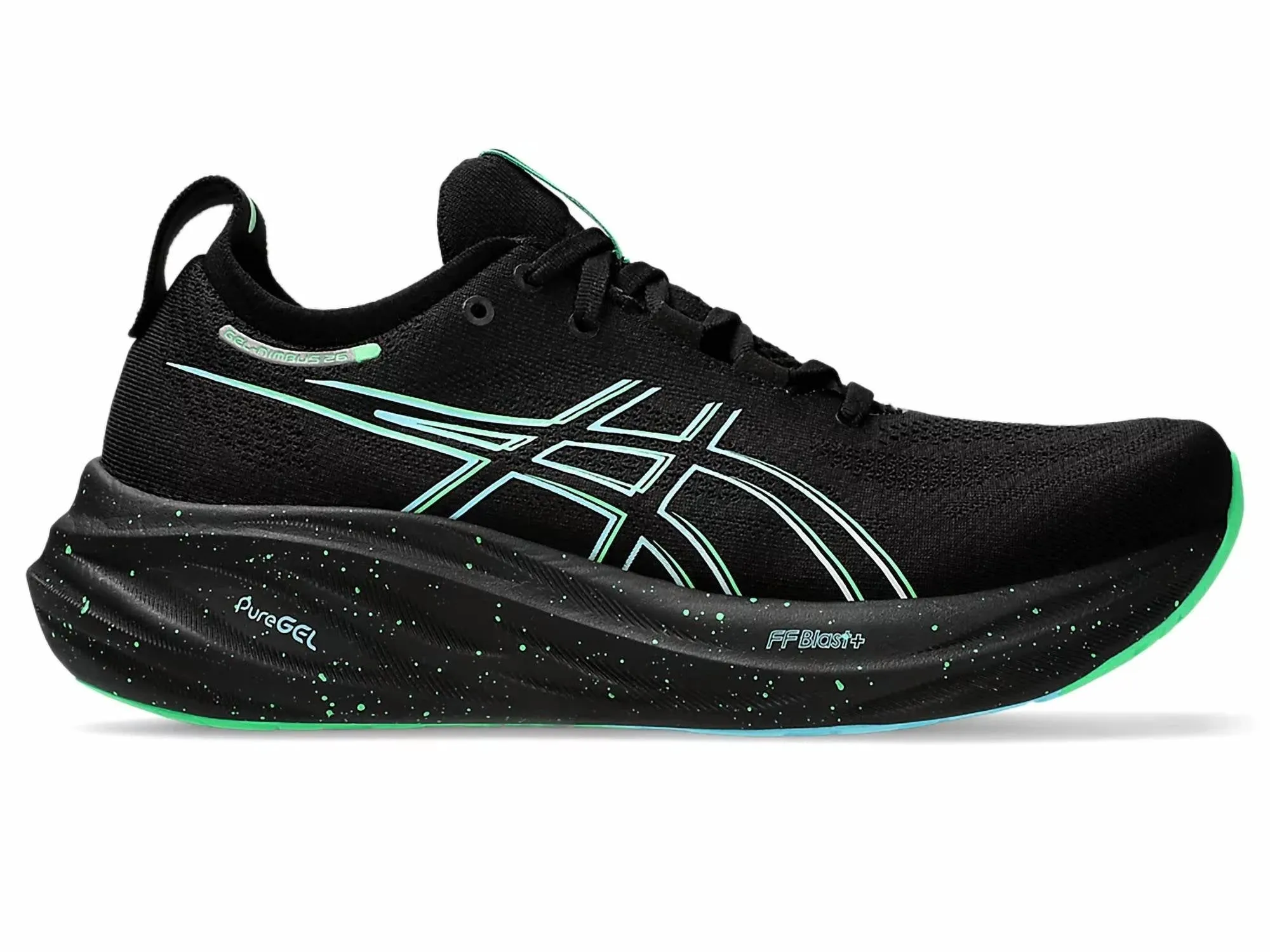 Men's Gel Nimbus 26 Running Shoes In Black/soothing Sea