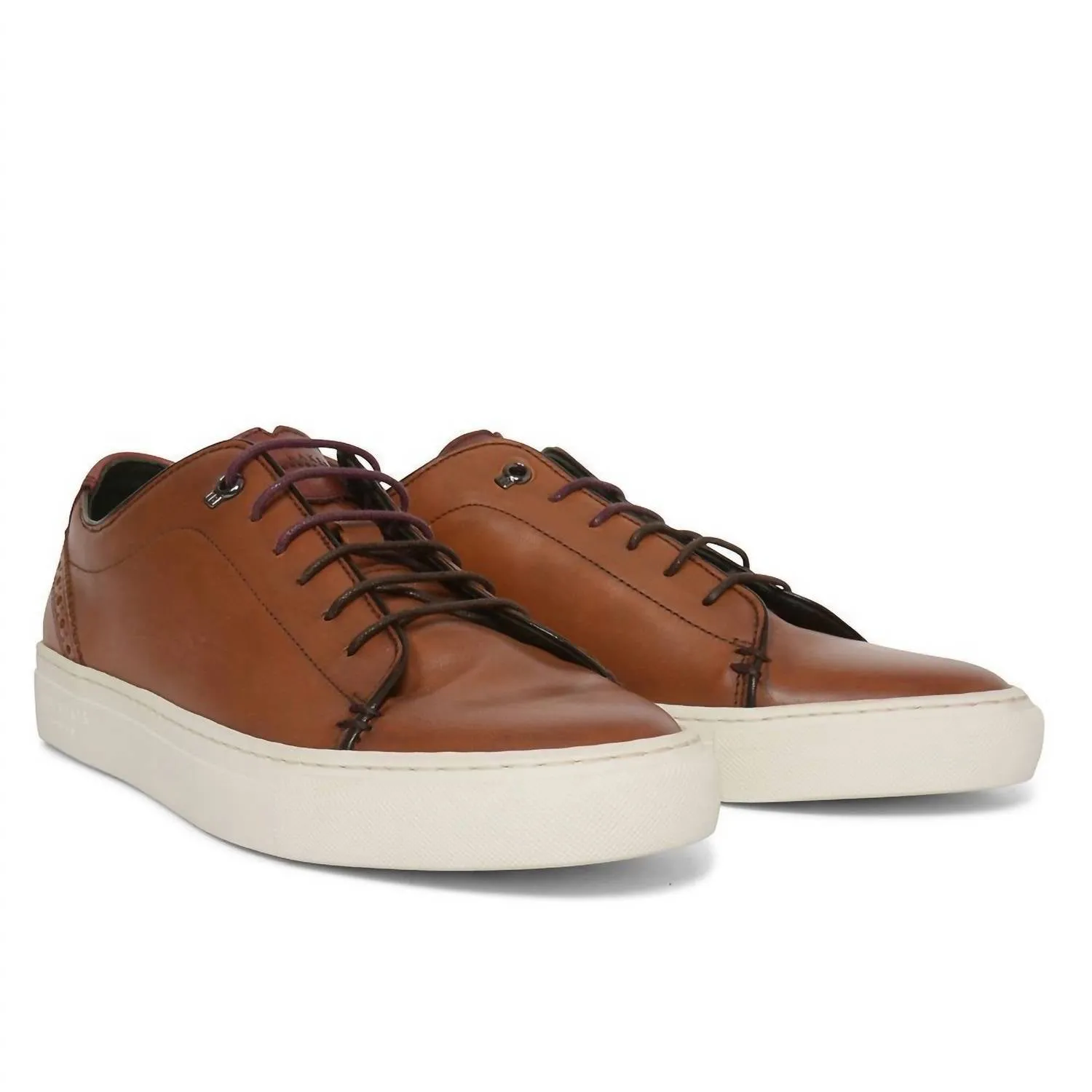 Men's Kiing Leather Sneaker In Tan