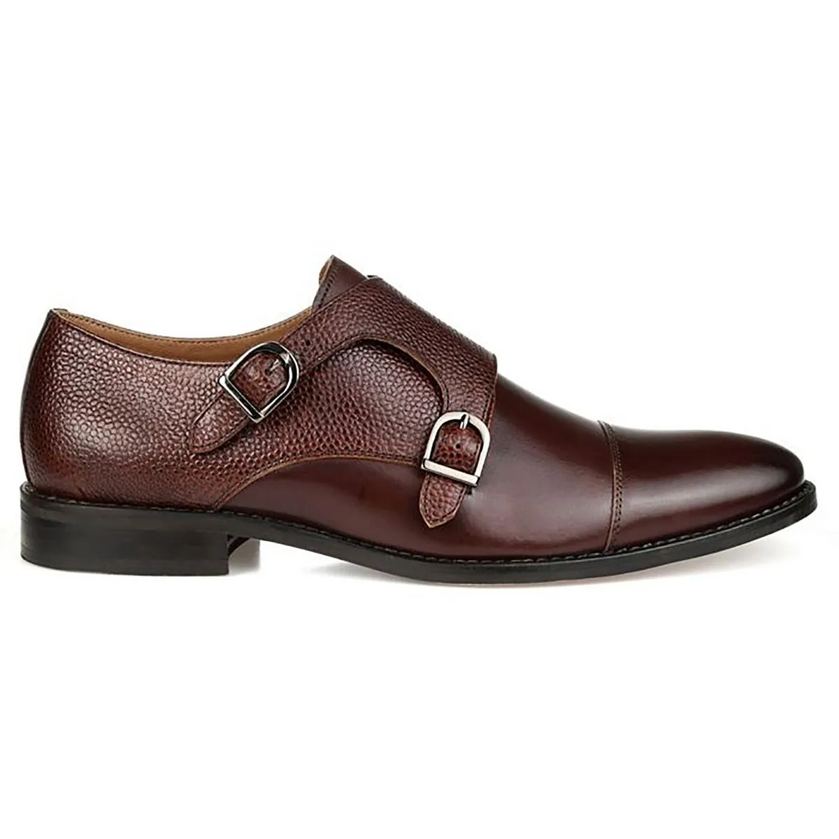 Mens Leather Dress Monk Shoes