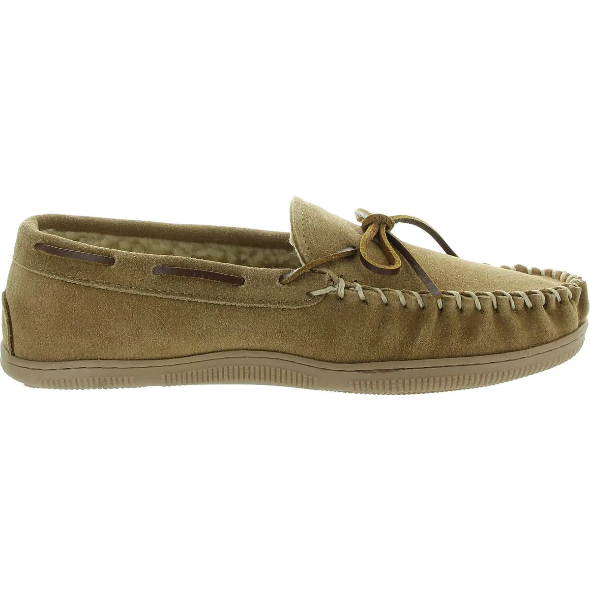 Mens Leather Moccasin Slippers