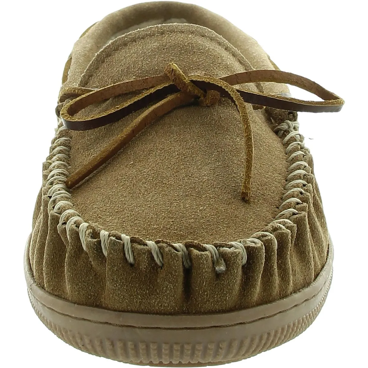 Mens Leather Moccasin Slippers