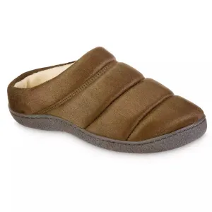 Men's Microsuede Puffer Clog Slipper In Olive