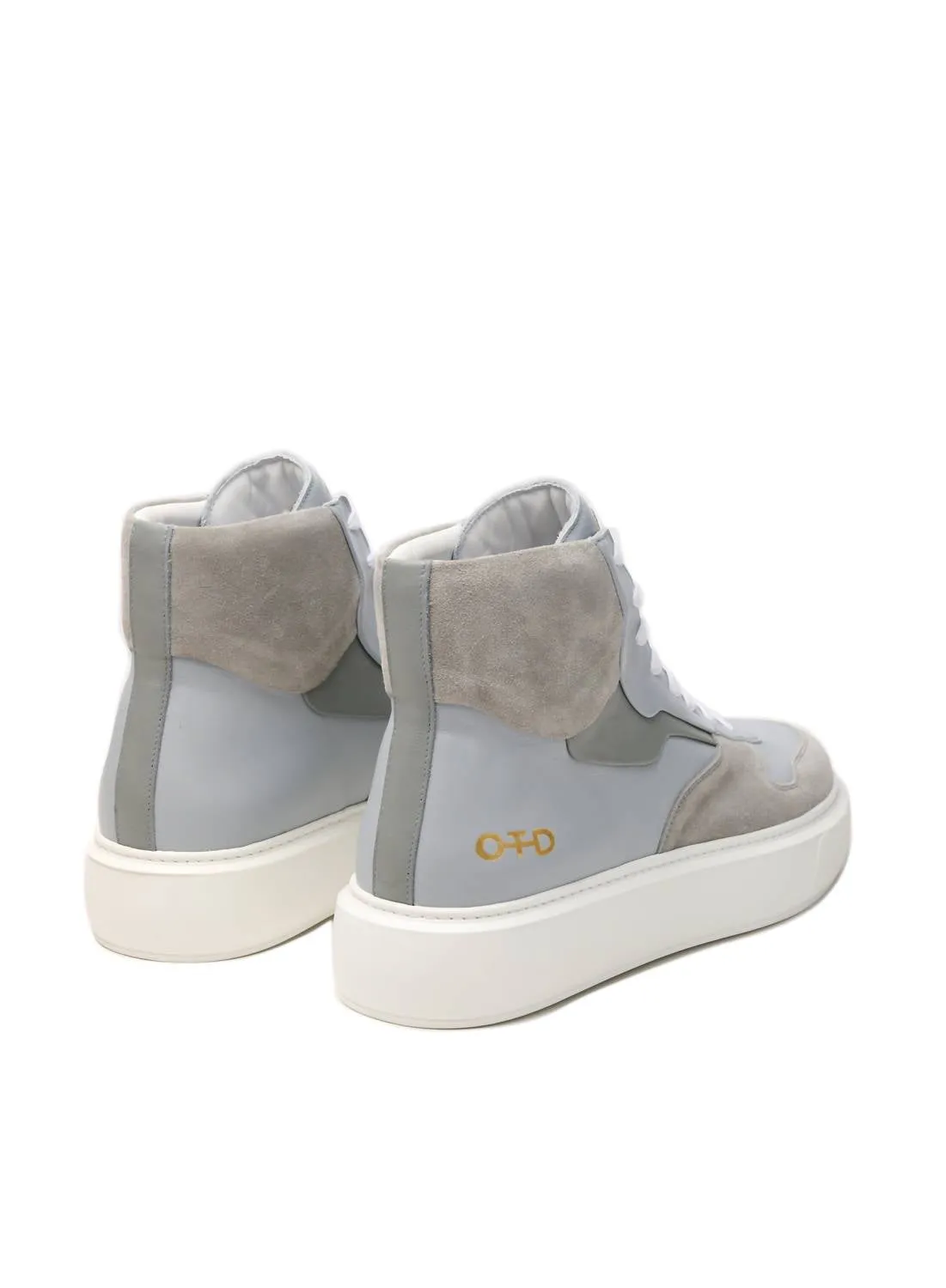 Men's Modern Basketball Hi Top Sneaker In Blue Grey Multi