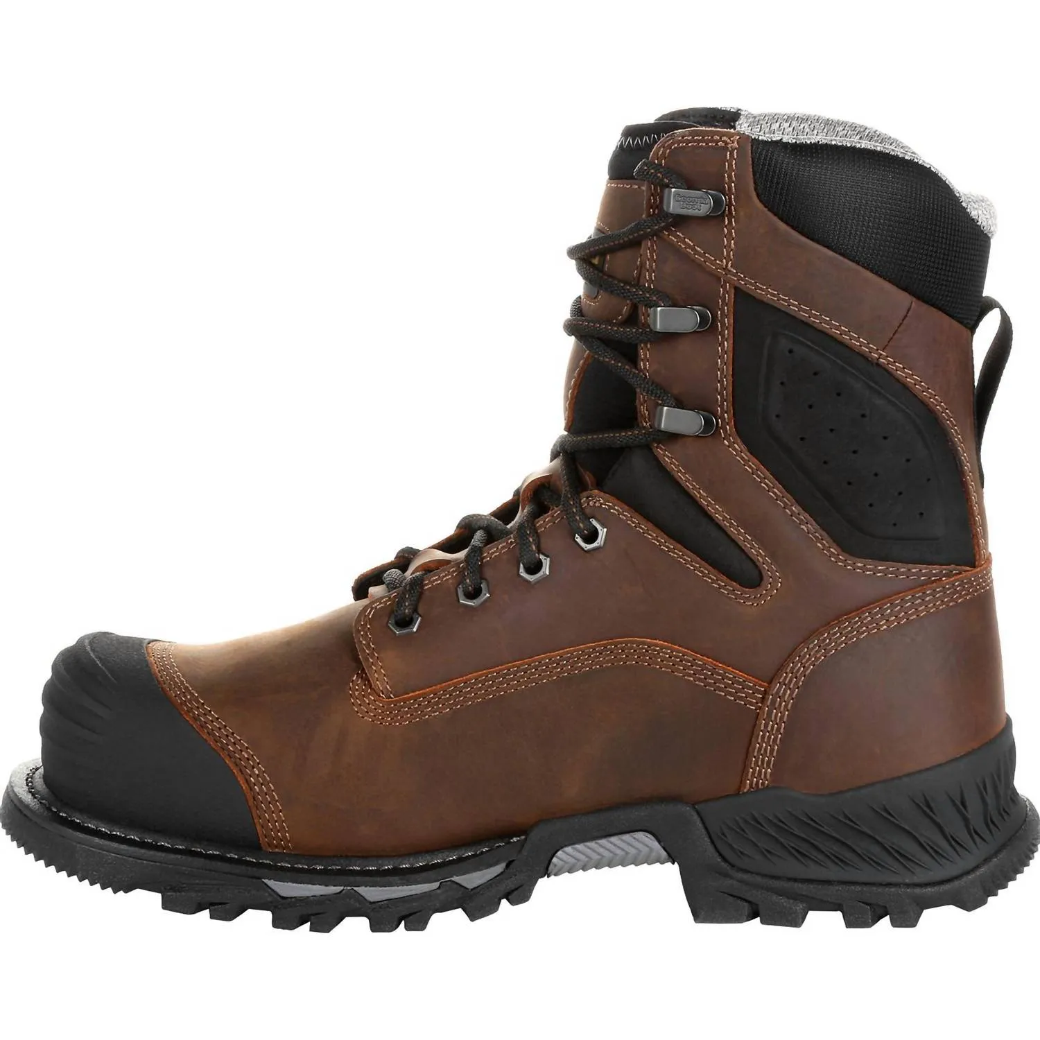 Men's Rumbler 8" Composite Toe Waterproof Work Boot - Wide Width In Brown