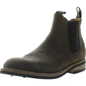 Mens Stretch Suede Chelsea Boots