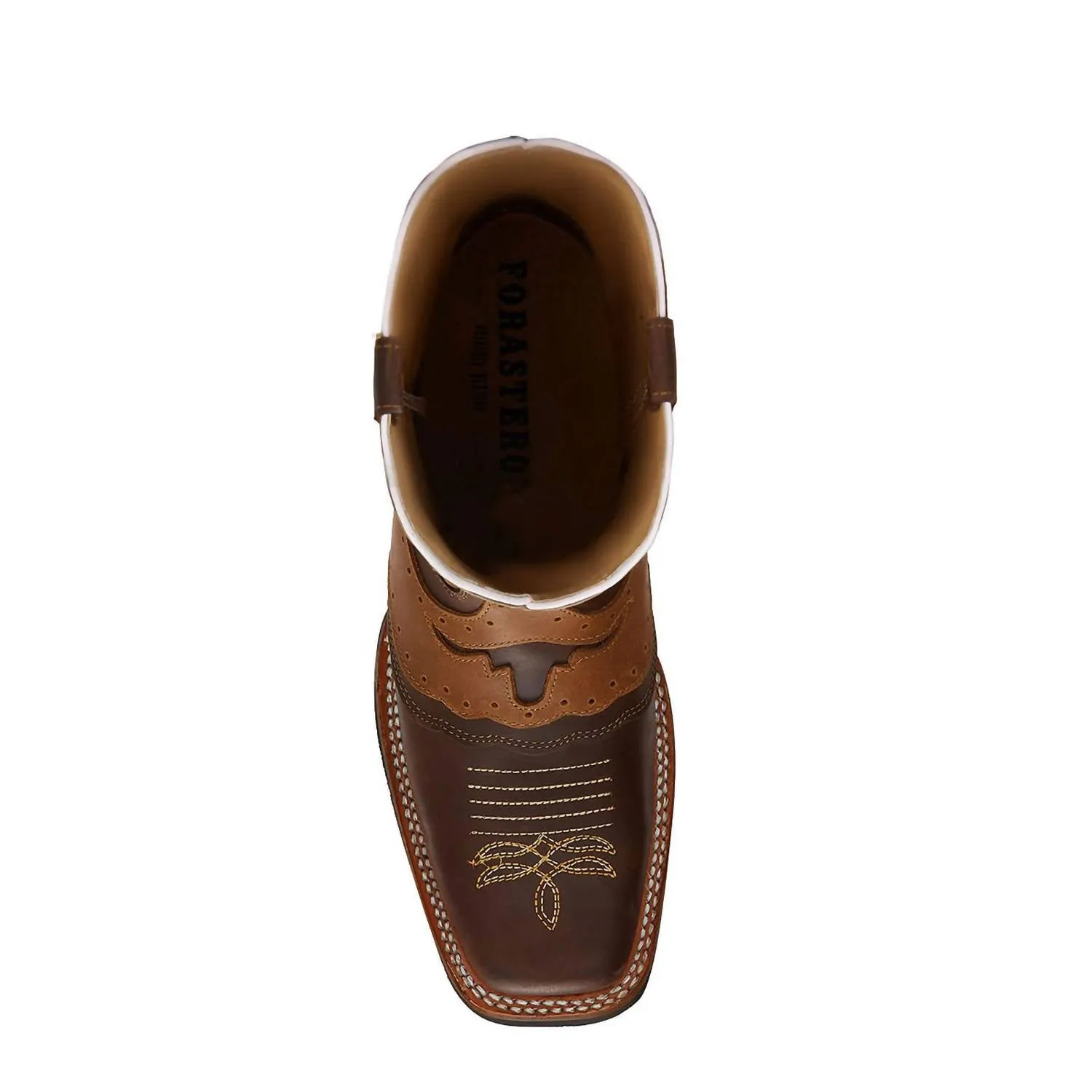 Men's Western Cowboy Leather Boots In Brown