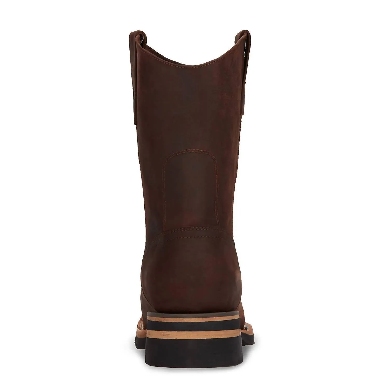 Men's Western Suede Leather Boots In Brown