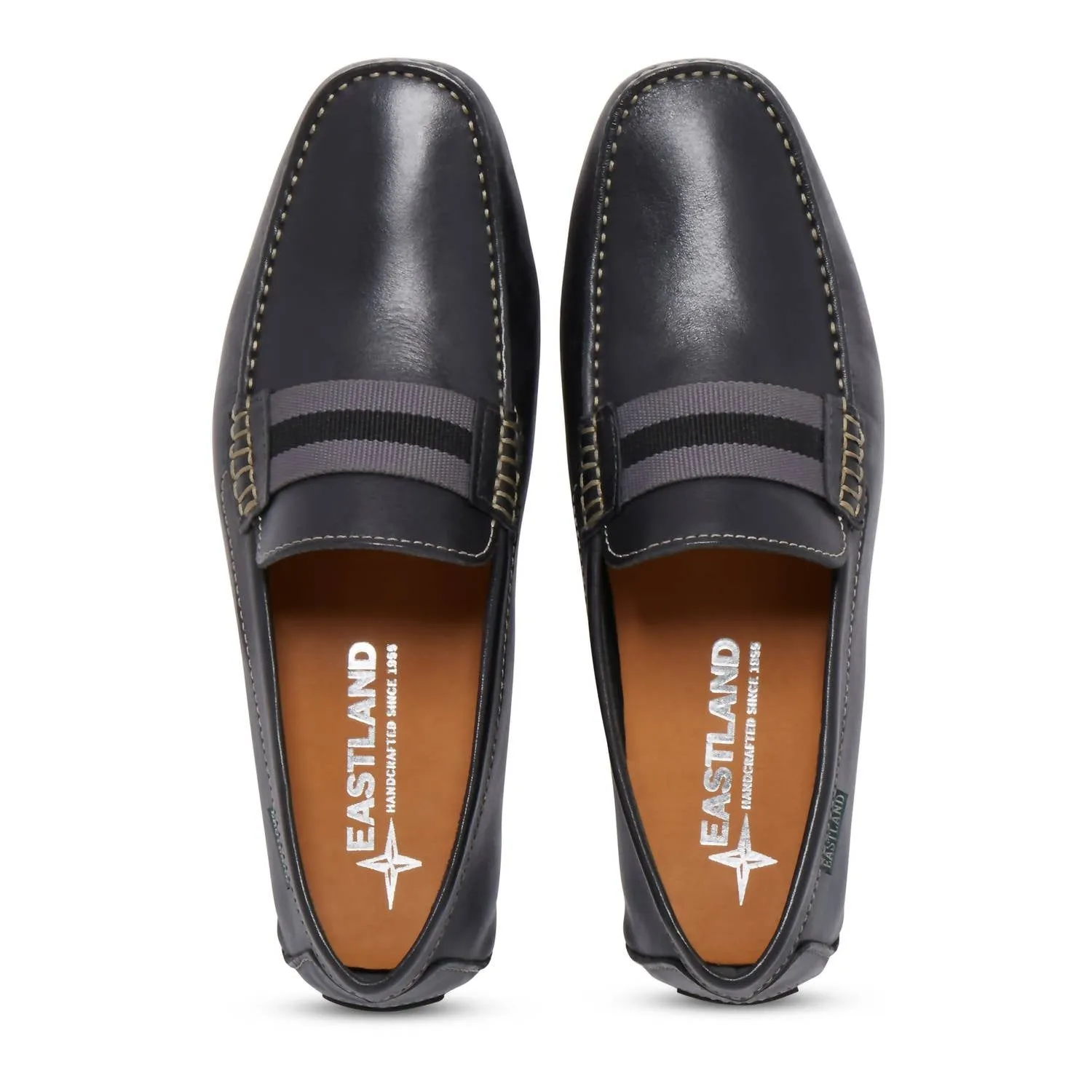 Men's Whitman Banded Driving Moc Loafers In Black Lth 01