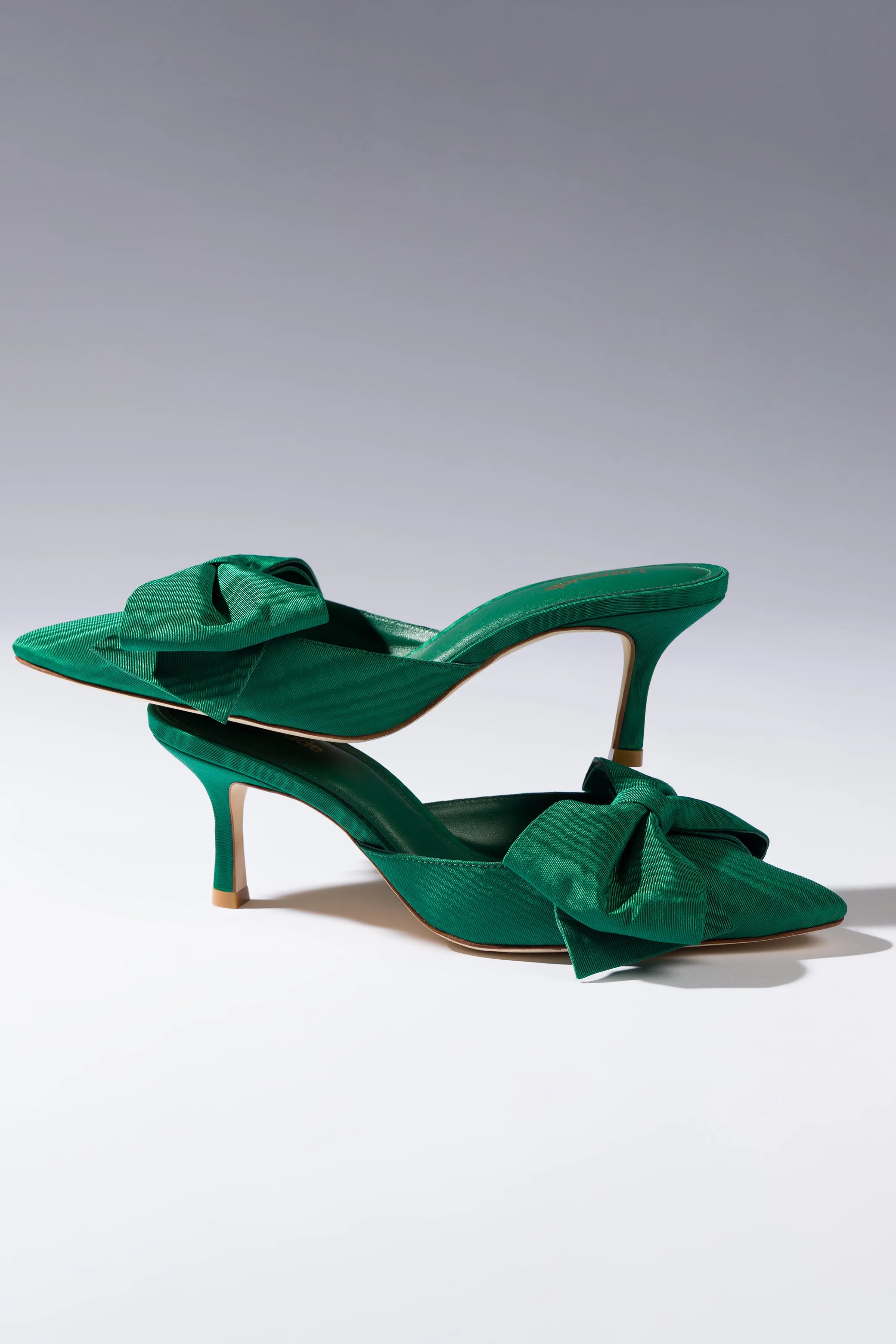 Mini Elle Pump In Emerald Fabric