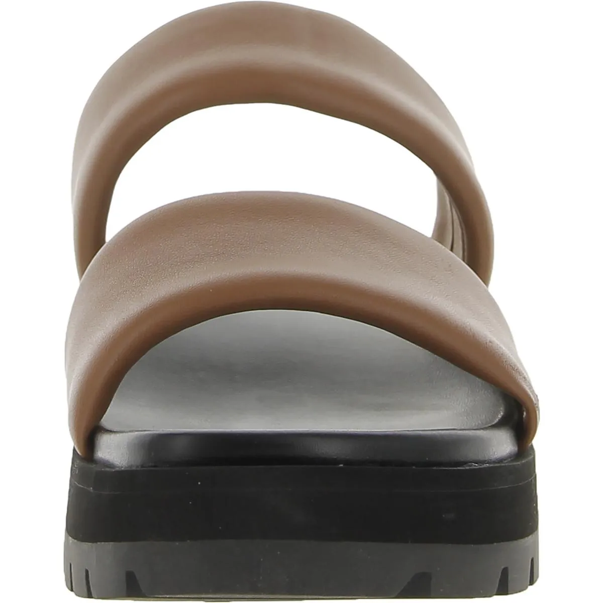 Modesto Womens Leather Slip-On Slide Sandals