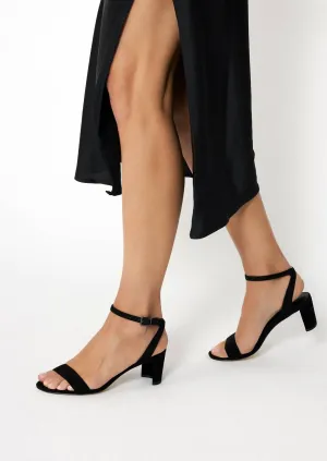 Moira 2 Low Heel Sandal In Black Suede