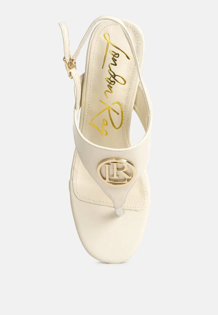 monde block heel thong sandals