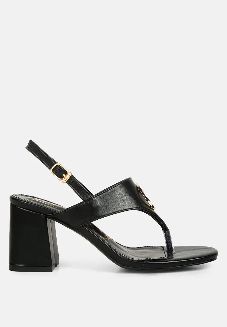 monde block heel thong sandals