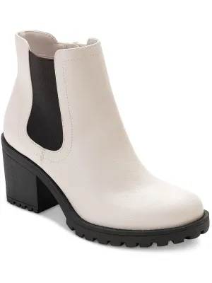 Morghan Womens Faux Suede Round Toe Ankle Boots