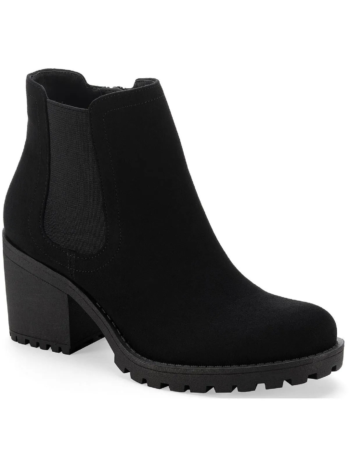 Morghan Womens Faux Suede Round Toe Ankle Boots