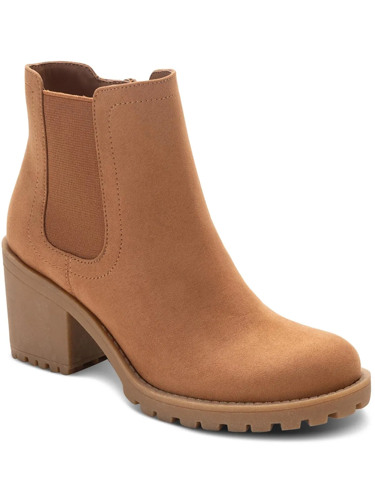 Morghan Womens Faux Suede Round Toe Ankle Boots