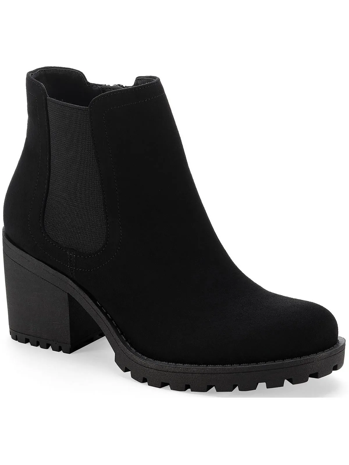 Morghan Womens Faux Suede Round Toe Ankle Boots