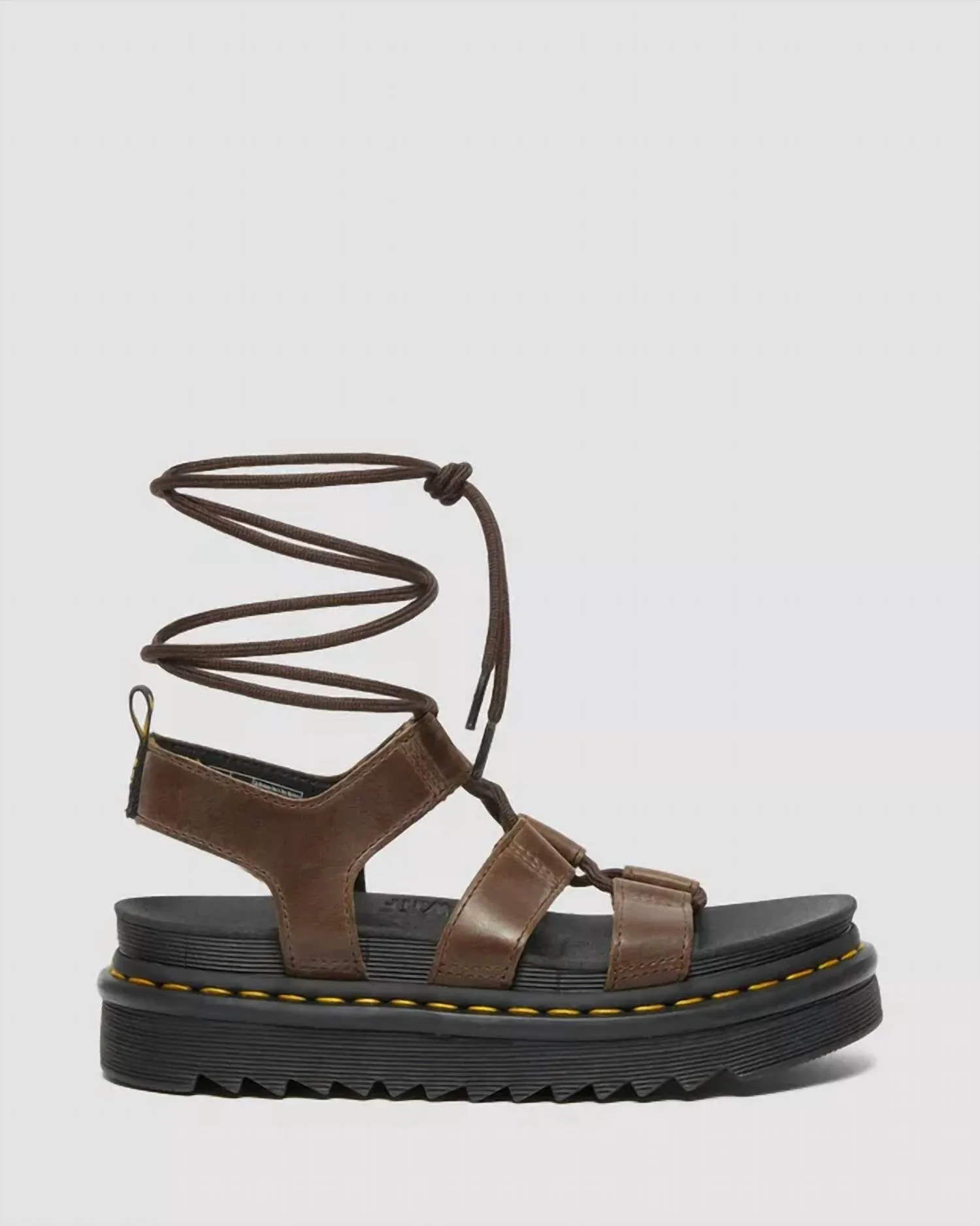 Nartilla Women's Leather Gladiator Sandals In Dark Brown