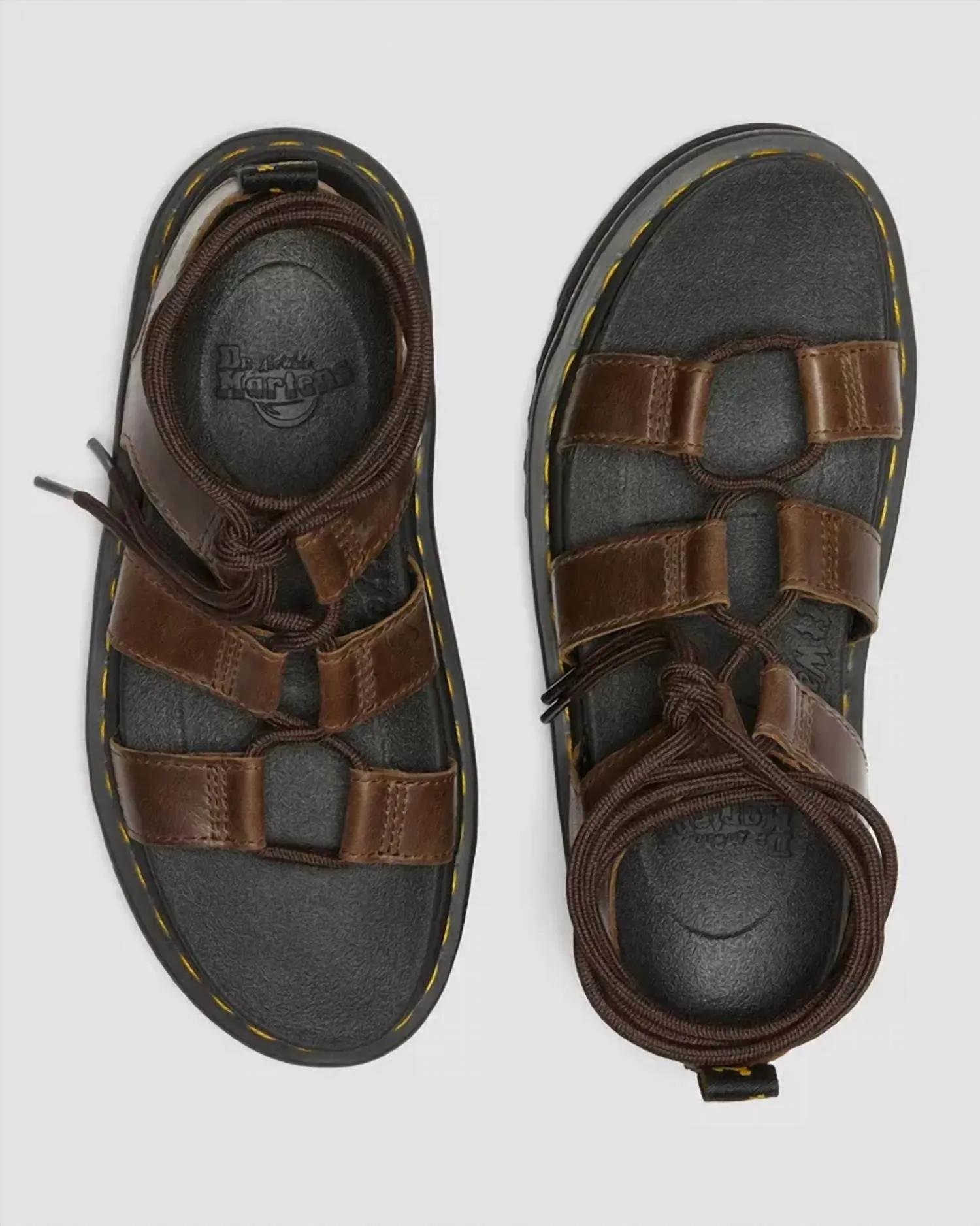 Nartilla Women's Leather Gladiator Sandals In Dark Brown